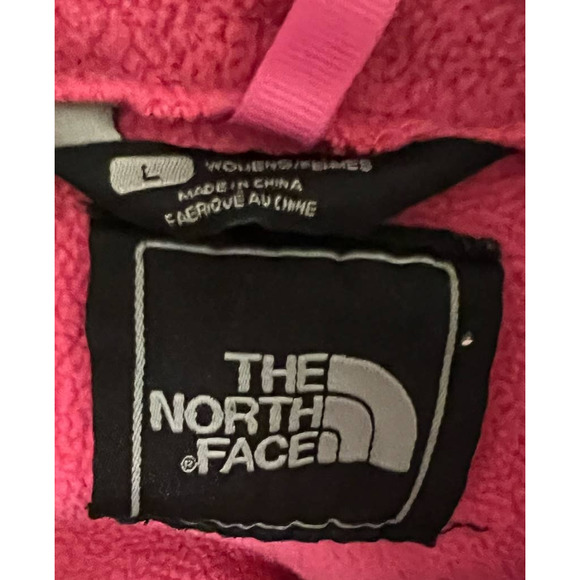 North Face Denali Pink Gray Fleece Soft Shell Size L - Picture 4 of 4